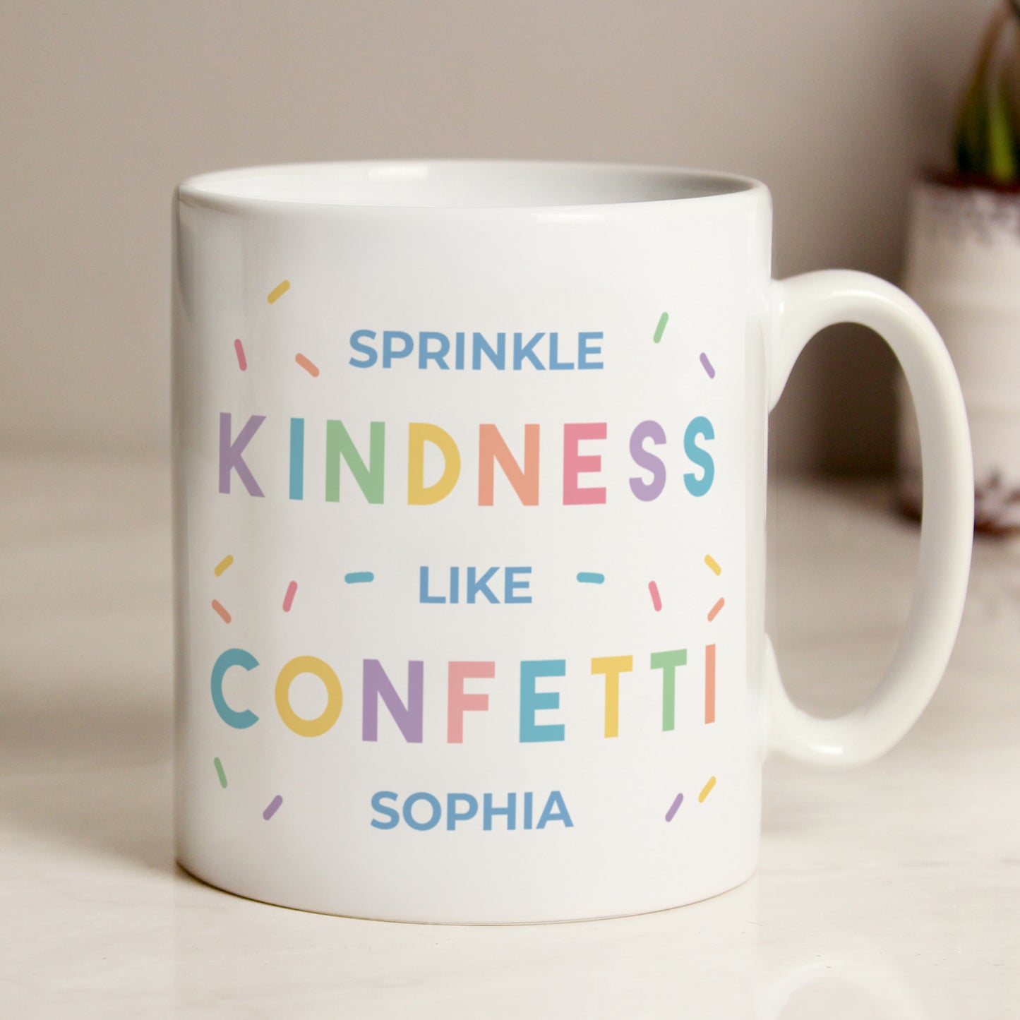 Personalised Kindness Like Confetti Mug from Heartfelt Gifts