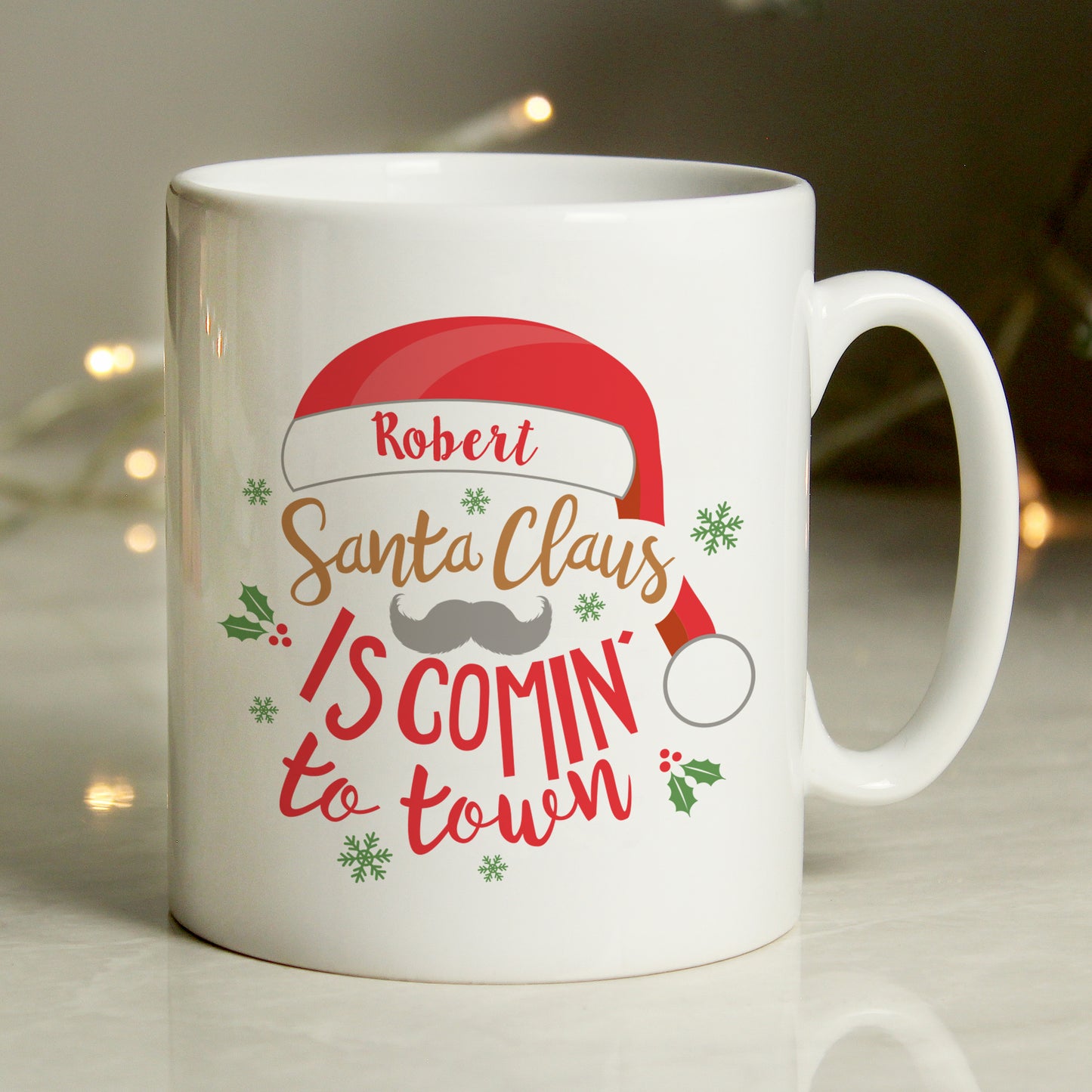 Personalised Santa Claus Is Comin To Town Mug - image 4