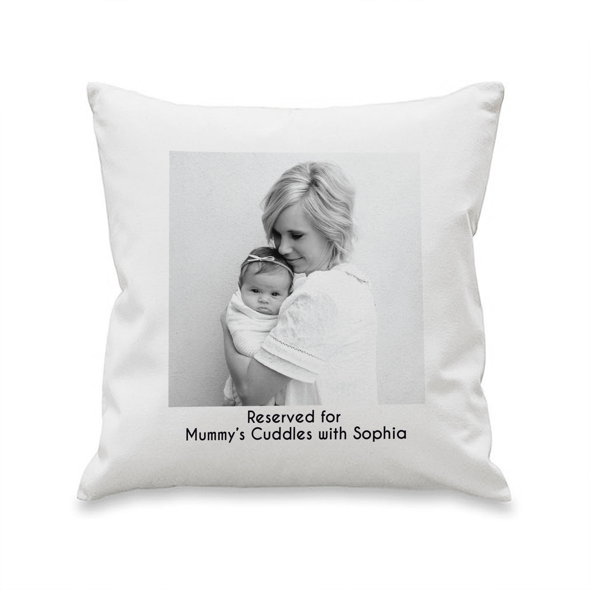 Personalised photo cushion – additional personalised example