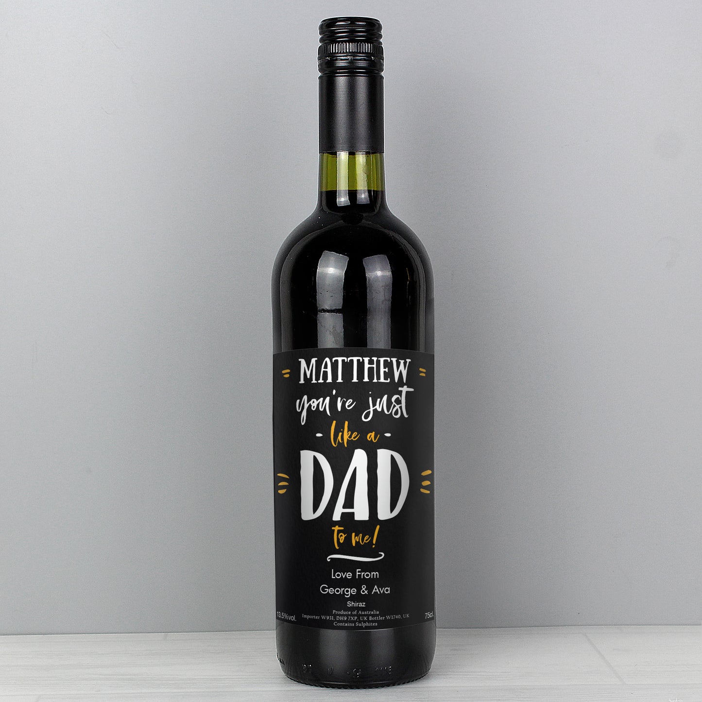Personalised Like A Dad To Me Red Wine from Heartfelt Gifts