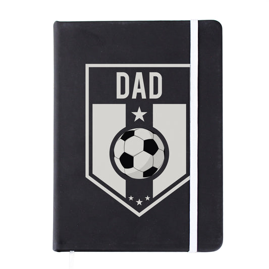 Personalised Football Badge Black Notebook - image 2