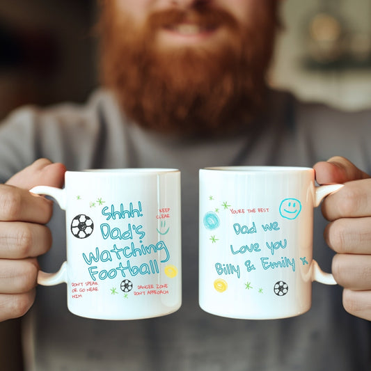Dad's Watching Football mug design