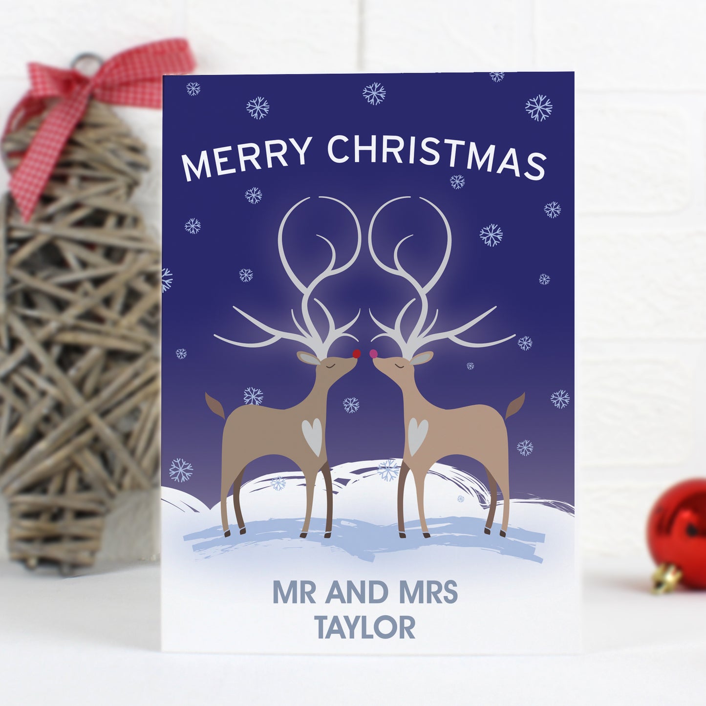 Personalised Reindeer Couple Card - image 5