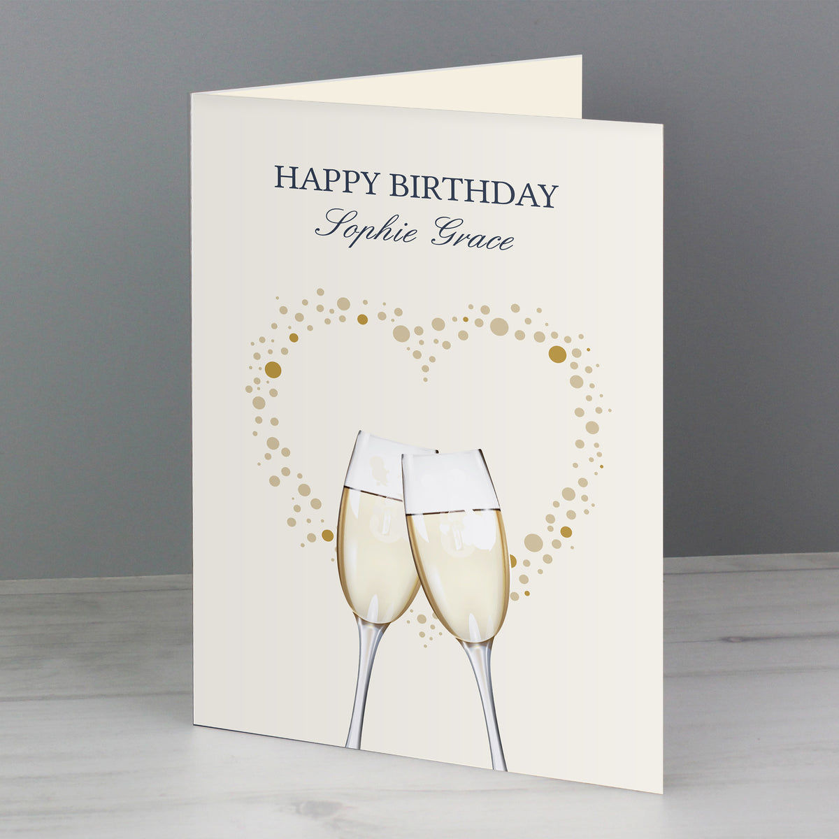 Personalised Gold Champagne Flutes Card - image 5