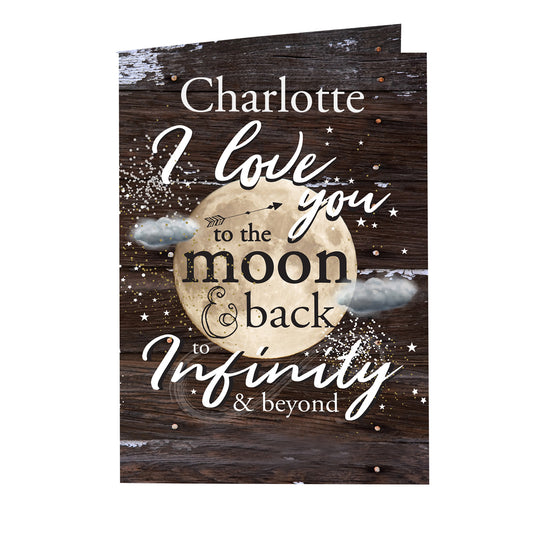 Personalised To the Moon & Infinity... Card - image 2