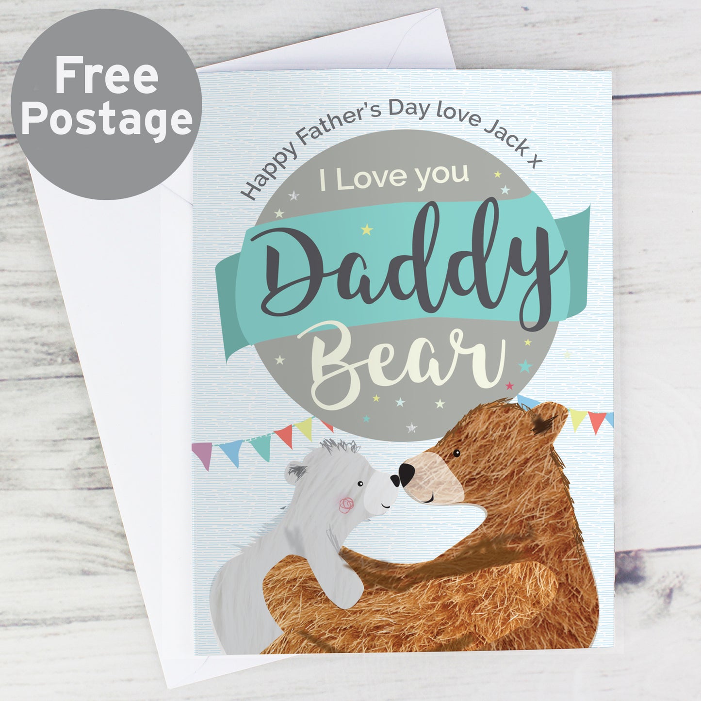 Personalised Daddy Bear Card from Heartfelt Gifts