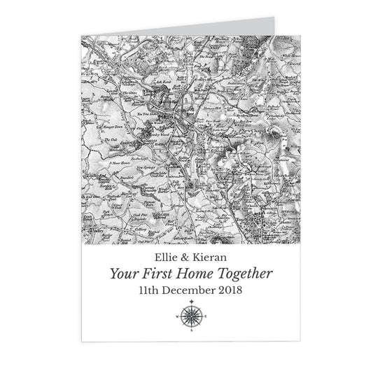 Personalised 1805 - 1874 Old Series Map Compass Card - image 2