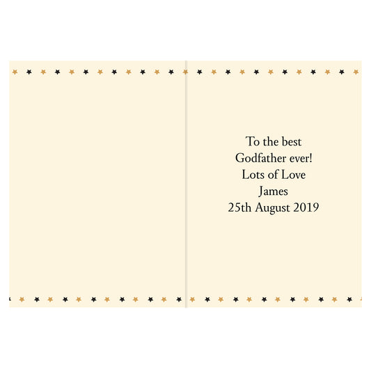 Personalised Best Godfather Card - image 3