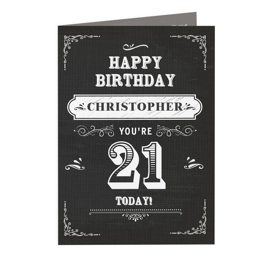 Personalised Vintage Typography Birthday Card - image 2