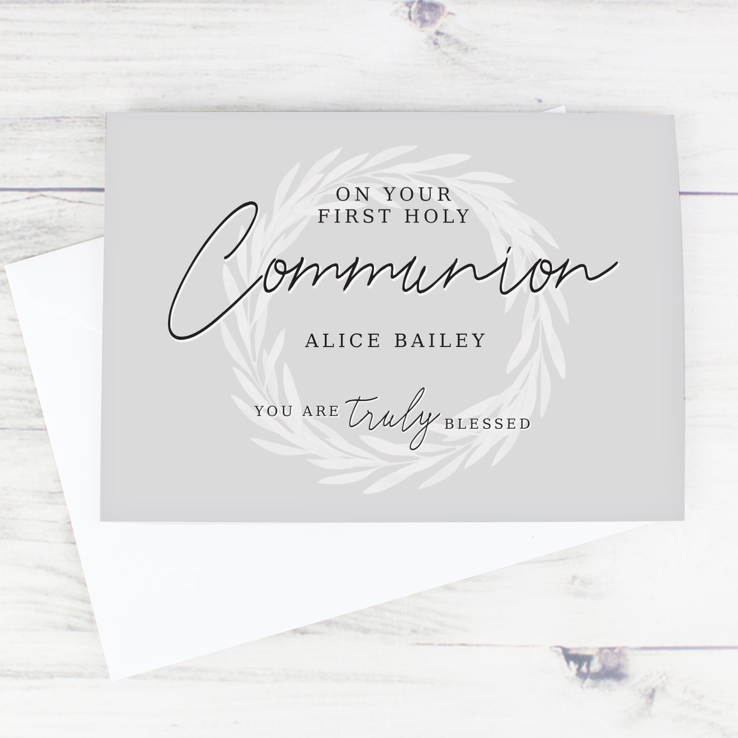 Personalised Truly Blessed First Holy Communion Card - image 4