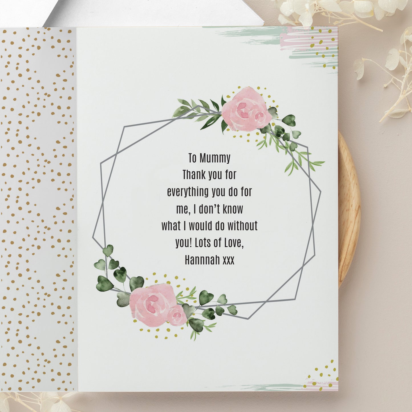 Personalised Floral Abstract Photo Upload Card - image 7
