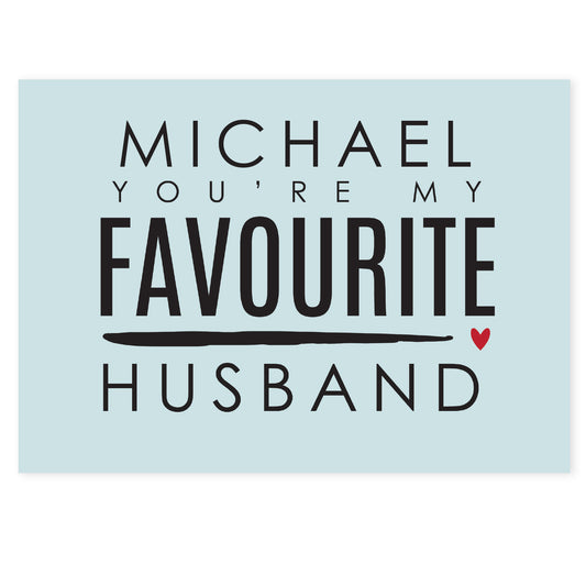 Personalised You're My Favourite Husband Card - image 2