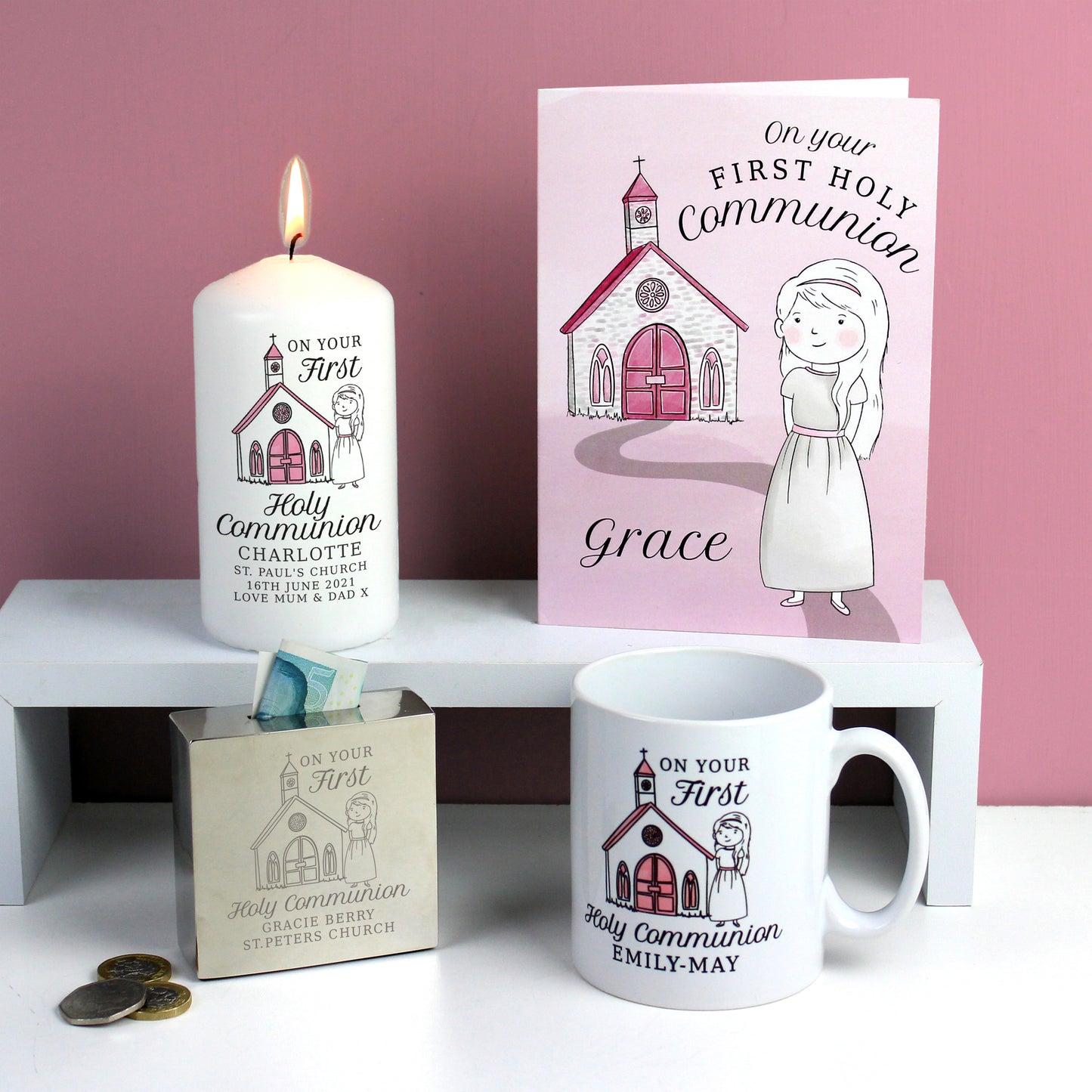 Personalised Girls First Holy Communion Card - image 6