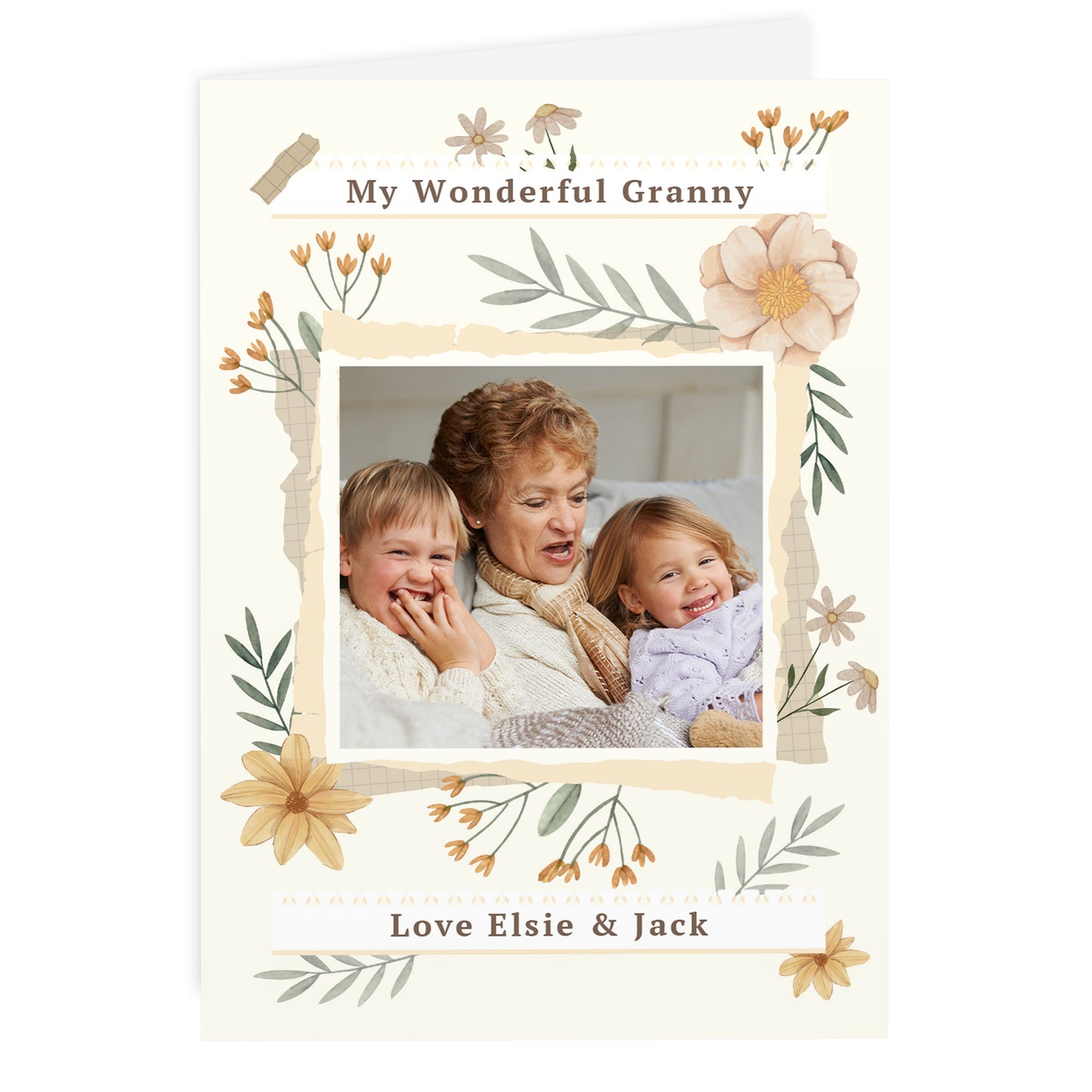 Personalised Wild Flowers Photo Upload Card - image 5