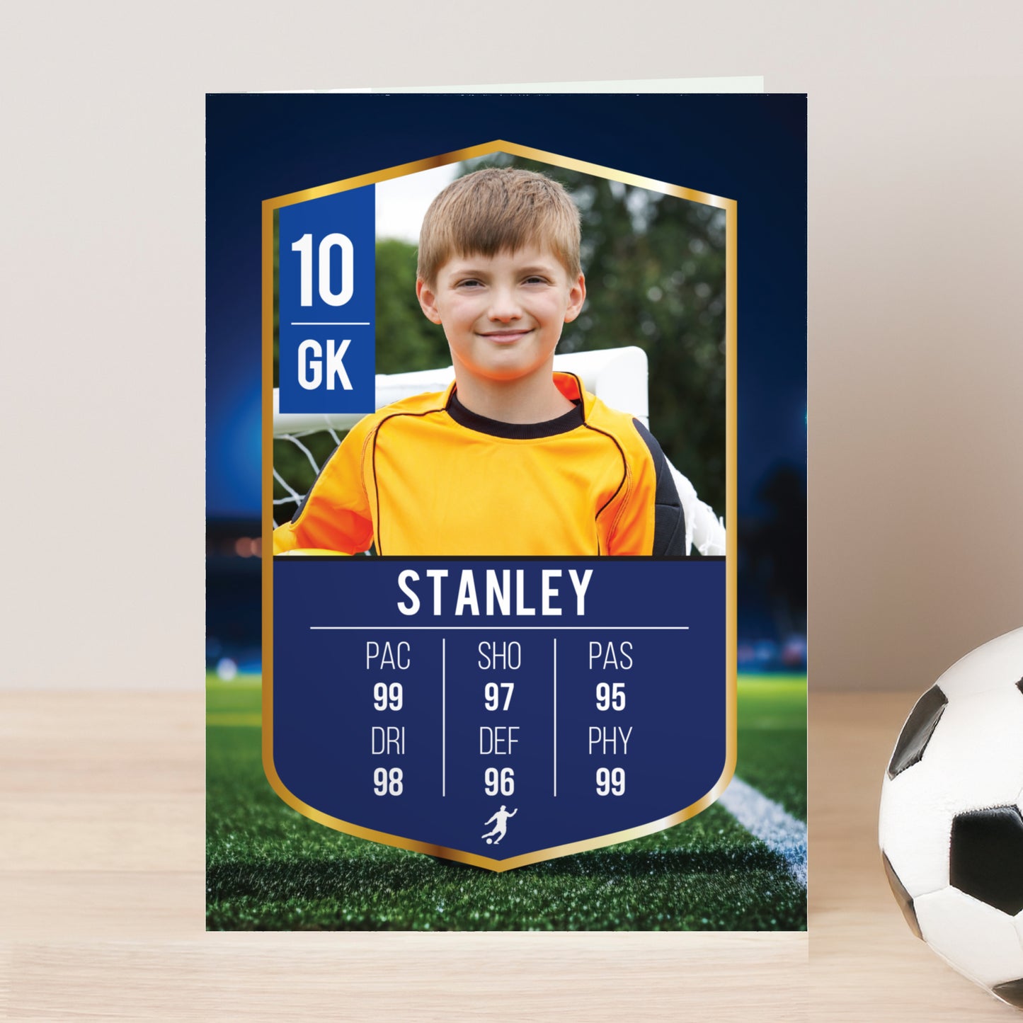 Personalised Photo Football Player Stats Birthday Card – Boys Birthday Card - image 6