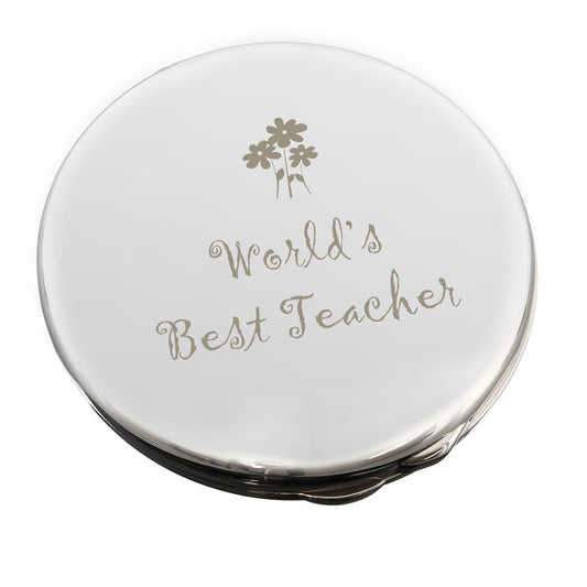 Worlds Best Teacher Round Compact Mirror - image 2