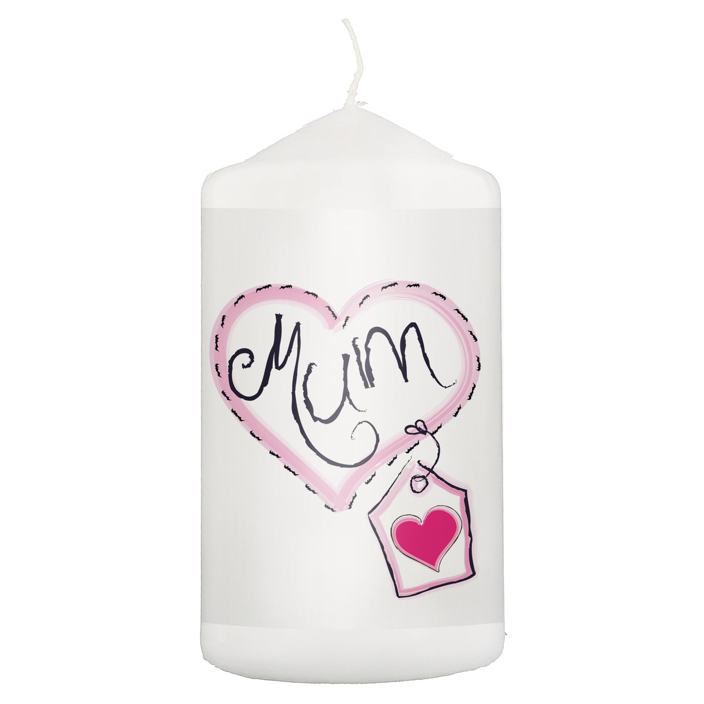 Mum Heart Stitch Pillar Candle - image 2