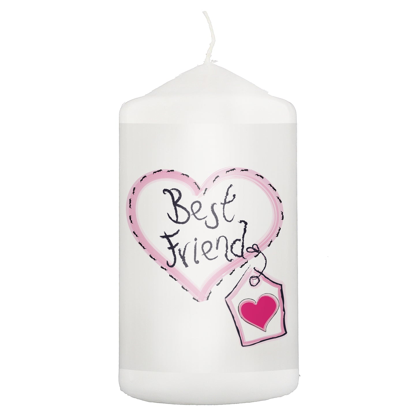 Best Friend Heart Stitch Pillar Candle - image 2