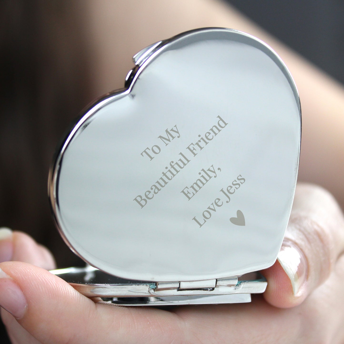 Personalised Diamante Heart Compact Mirror - image 8