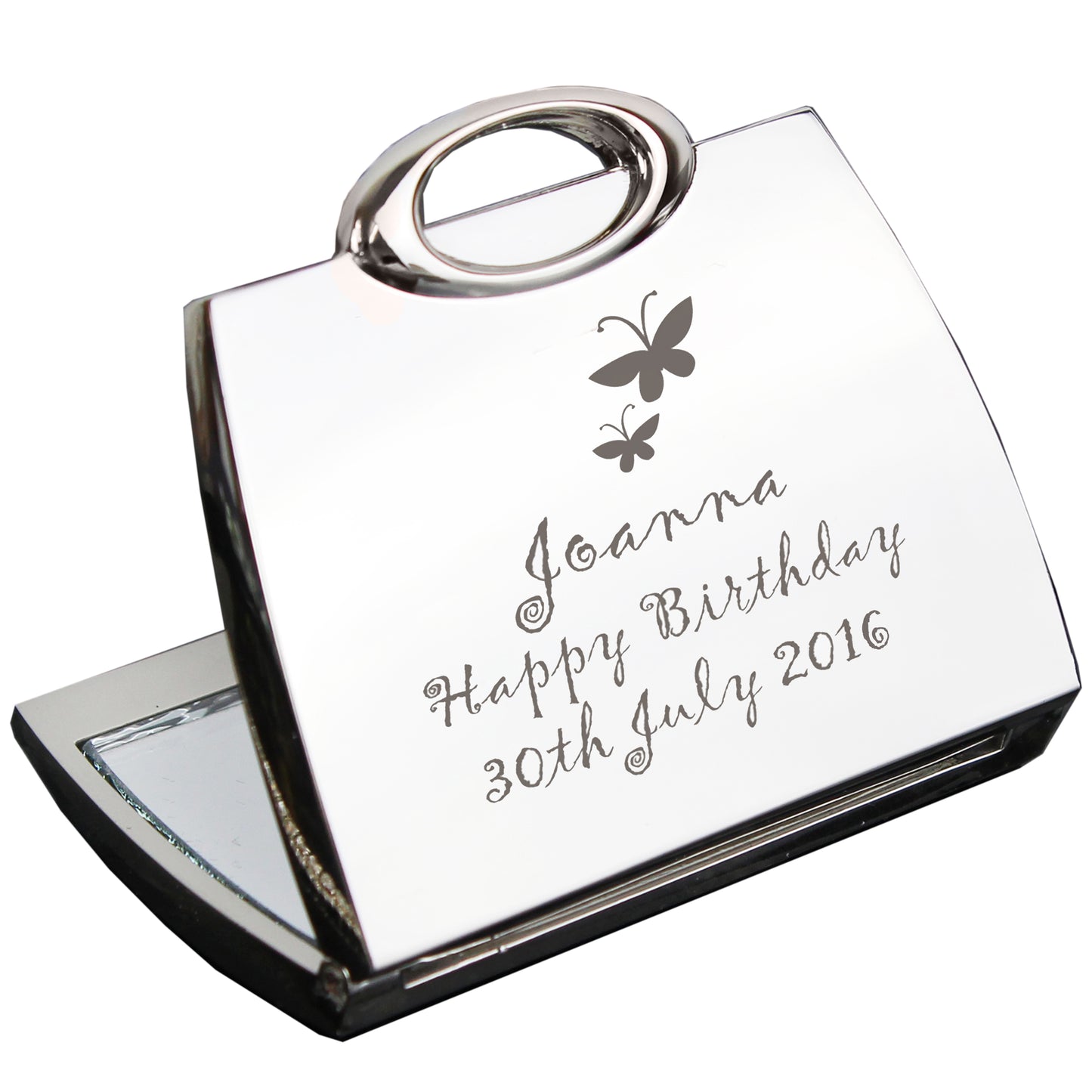 Personalised Butterfly Handbag Compact Mirror - image 2