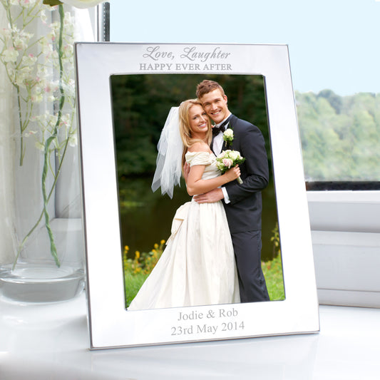 Personalised Silver 5x7 Happily Ever After Photo Frame - image 2