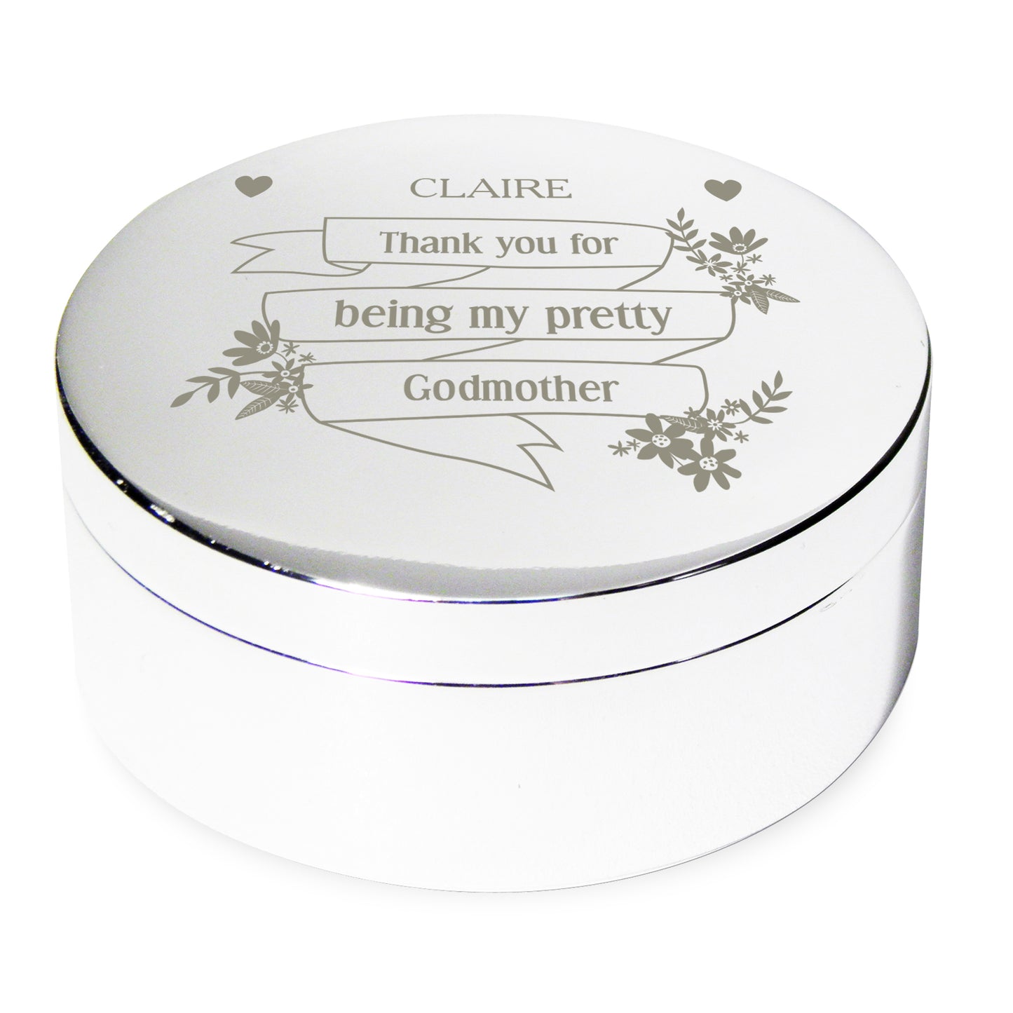 Personalised Garden Bloom Round Trinket Box - image 6