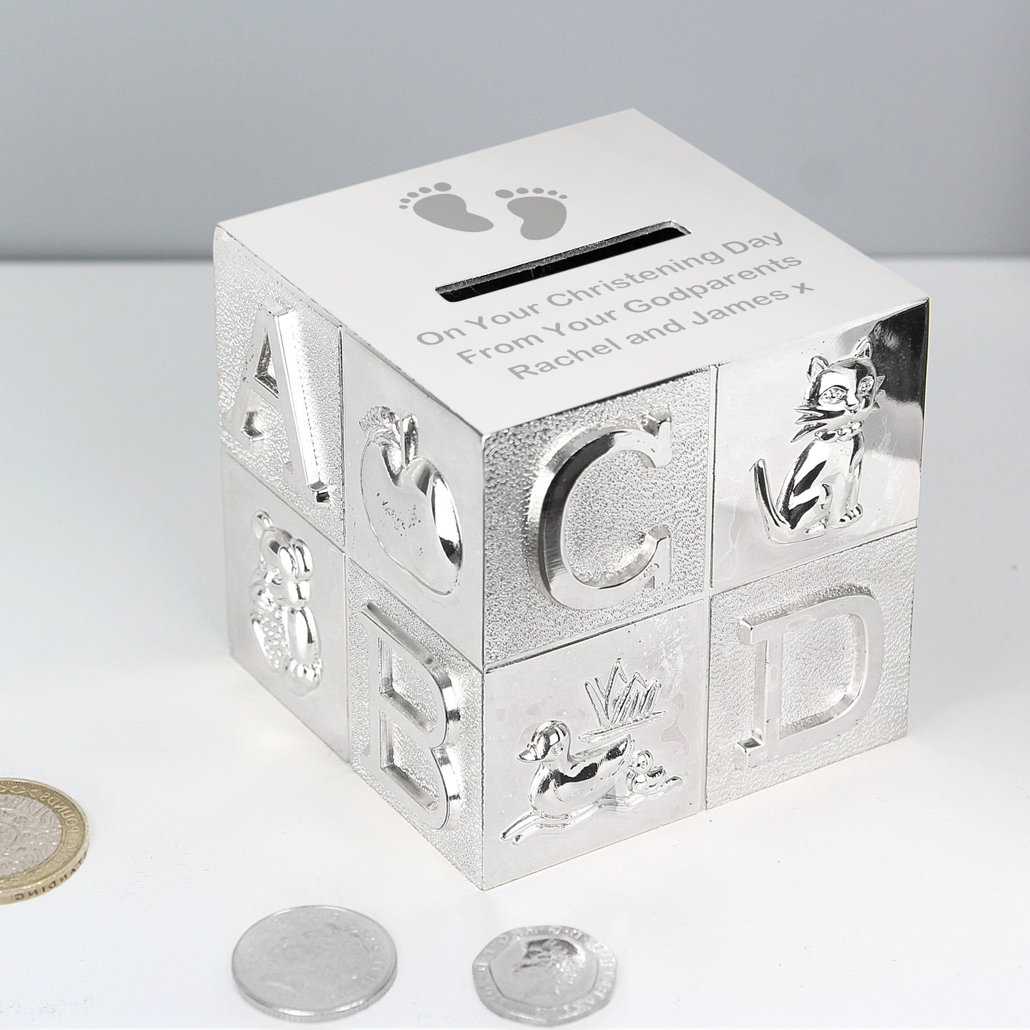Personalised Footprints ABC Money Box - image 5