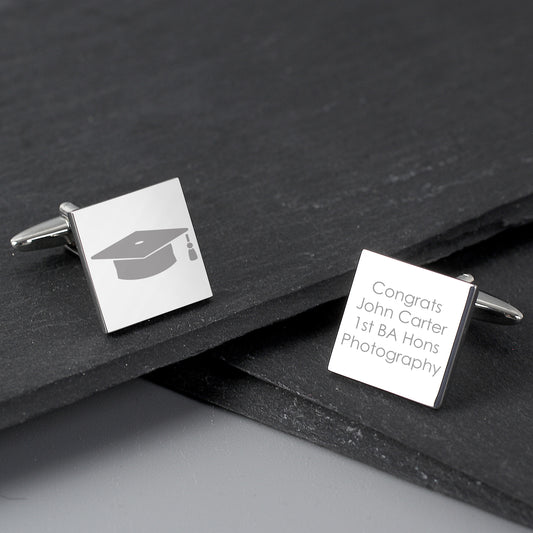 Personalised Graduation Square Cufflinks - image 5