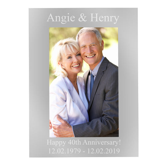 Personalised 6x4 Silver Photo Frame - image 2