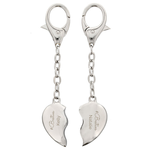 Personalised Any Message Two Hearts Keyring - image 4