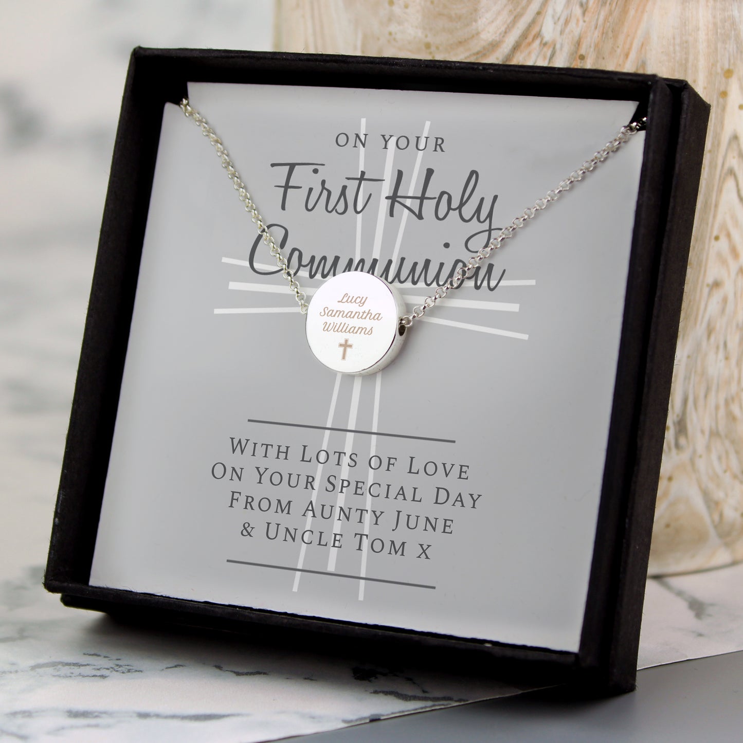 Personalised First Holy Communion Necklace & Box - image 4