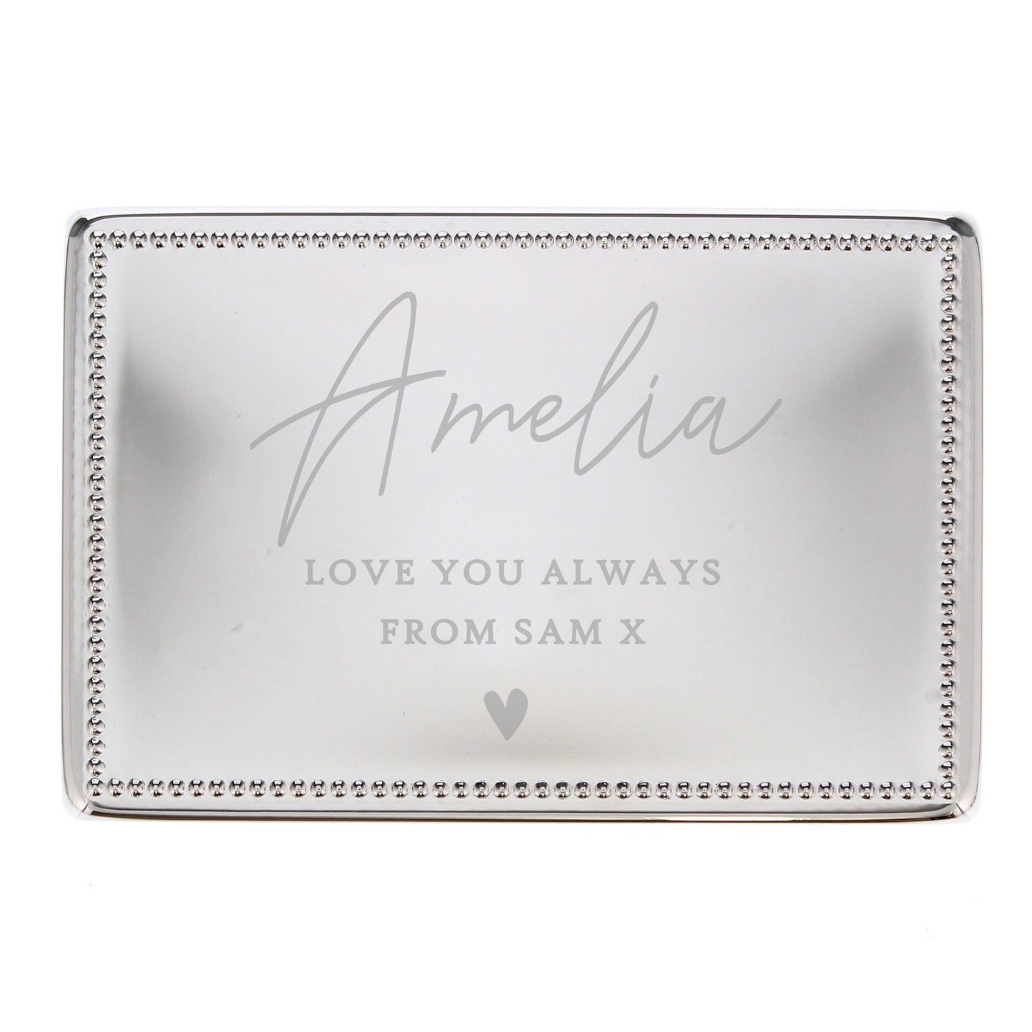 Personalised Name and Message Rectangular Jewellery Box - image 5