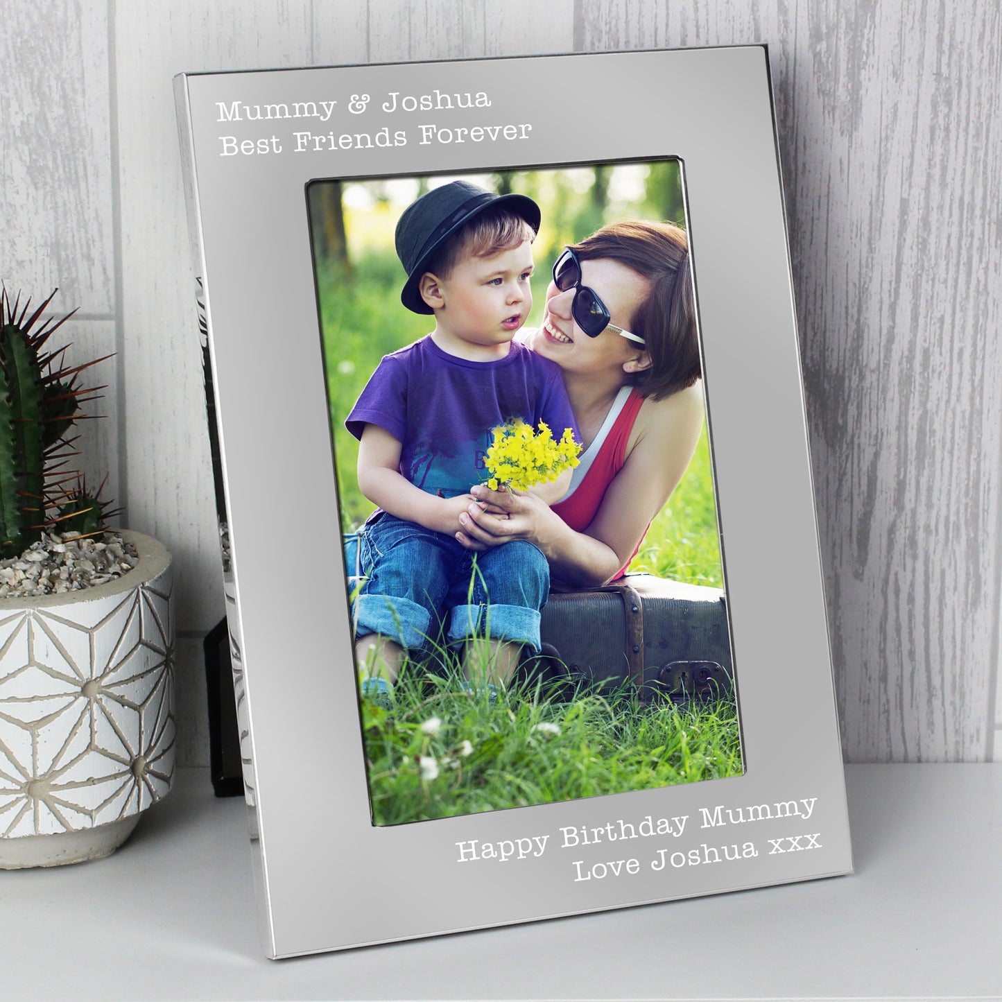 Personalised Free Text 7 x 5 Silver Photo Frame - image 5