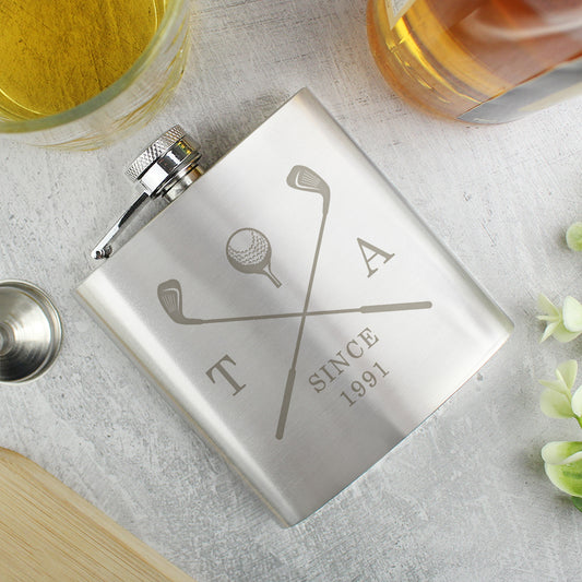 Personalised Golf Hip Flask - image 2