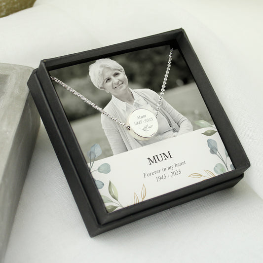 Personalised Botanical Photo Upload Necklace and Box - image 2