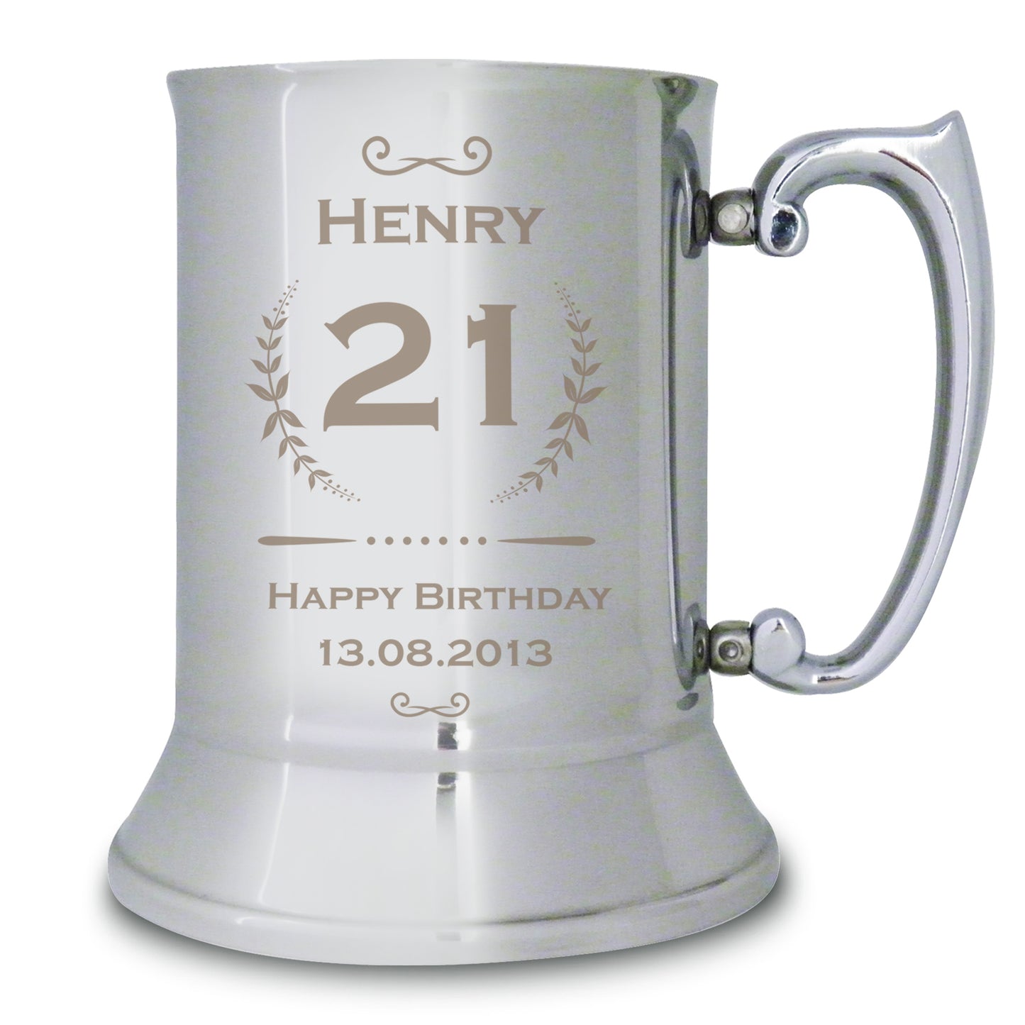 Personalised Age Crest Stainless Steel Tankard - image 2