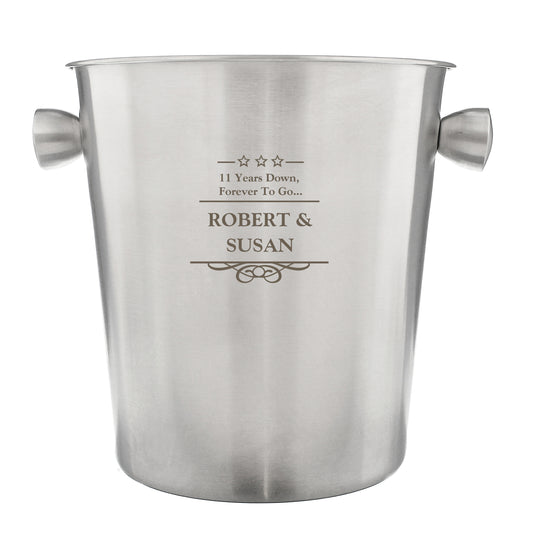 Personalised Decorative Stainless Steel Ice Bucket - image 2