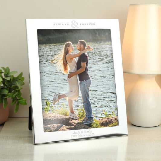 Personalised Always & Forever 10x8 Silver Photo Frame - image 2