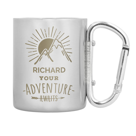 Personalised 'Adventure Awaits' Stainless Steel Mug - image 2