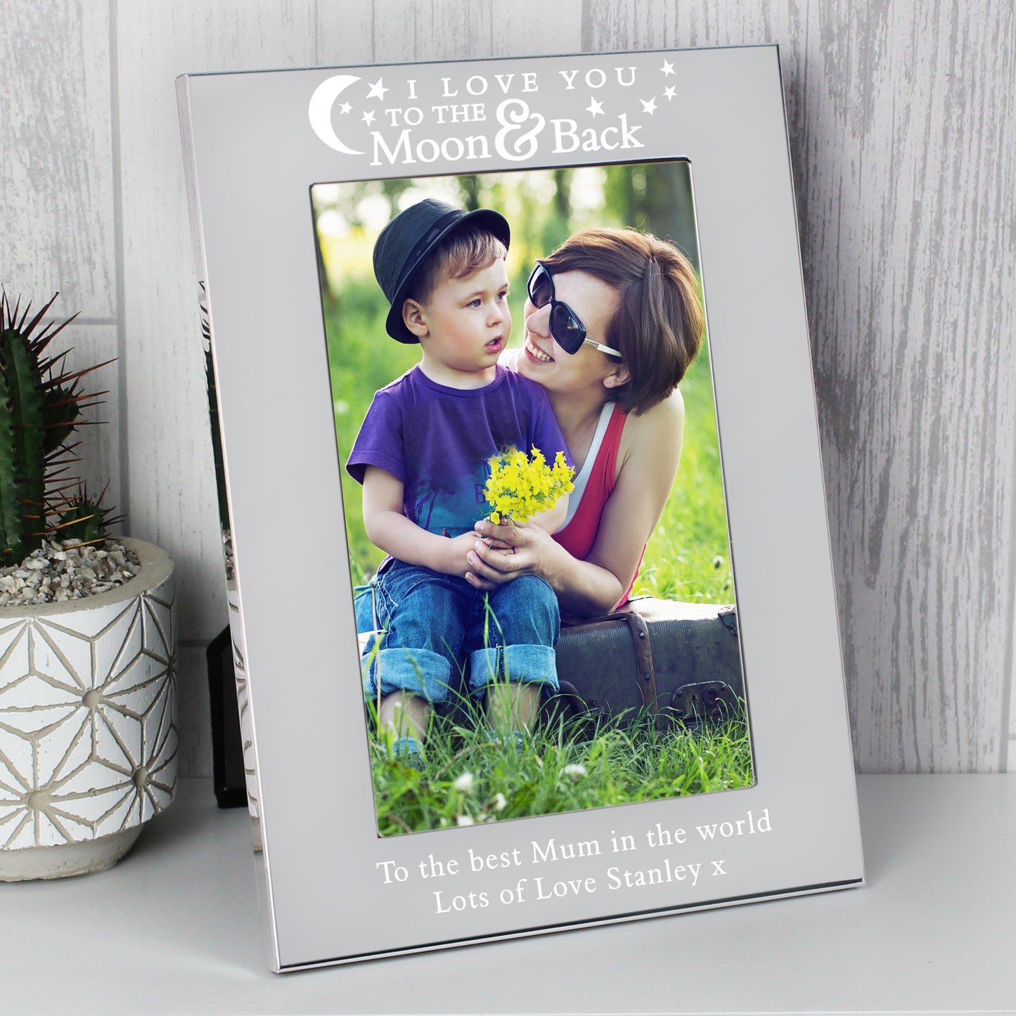 Personalised To the Moon and Back... 6x4 Silver Photo Frame from Heartfelt Gifts