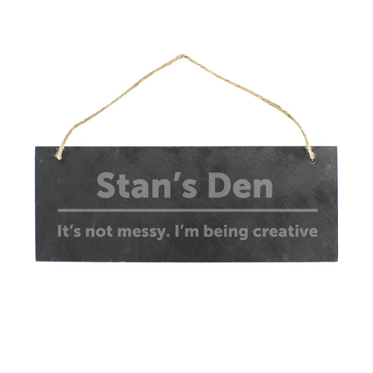 Personalised Bold Design Hanging Slate Plaque - image 2