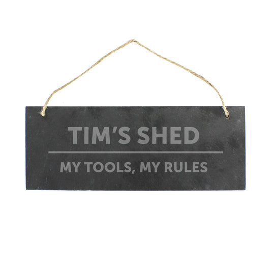 Personalised Bold Design Hanging Slate Plaque - image 5