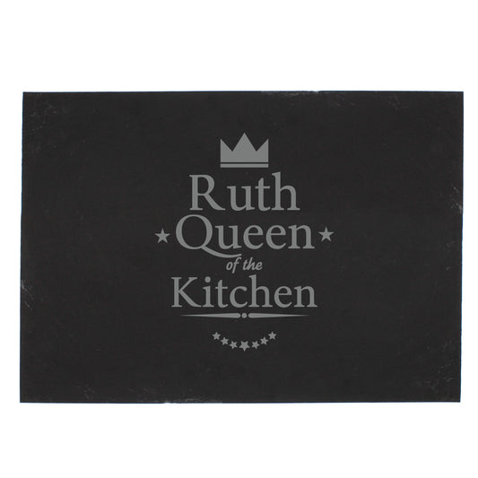 Personalised Queen of the Kitchen Slate Placemat - image 2