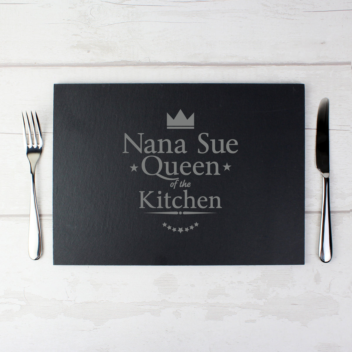 Personalised Queen of the Kitchen Slate Placemat - image 4