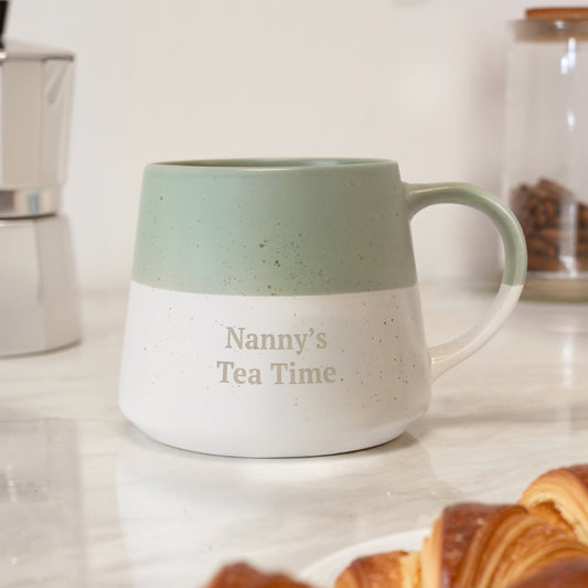 Personalised Green Speckled Ceramic Mug - image 2