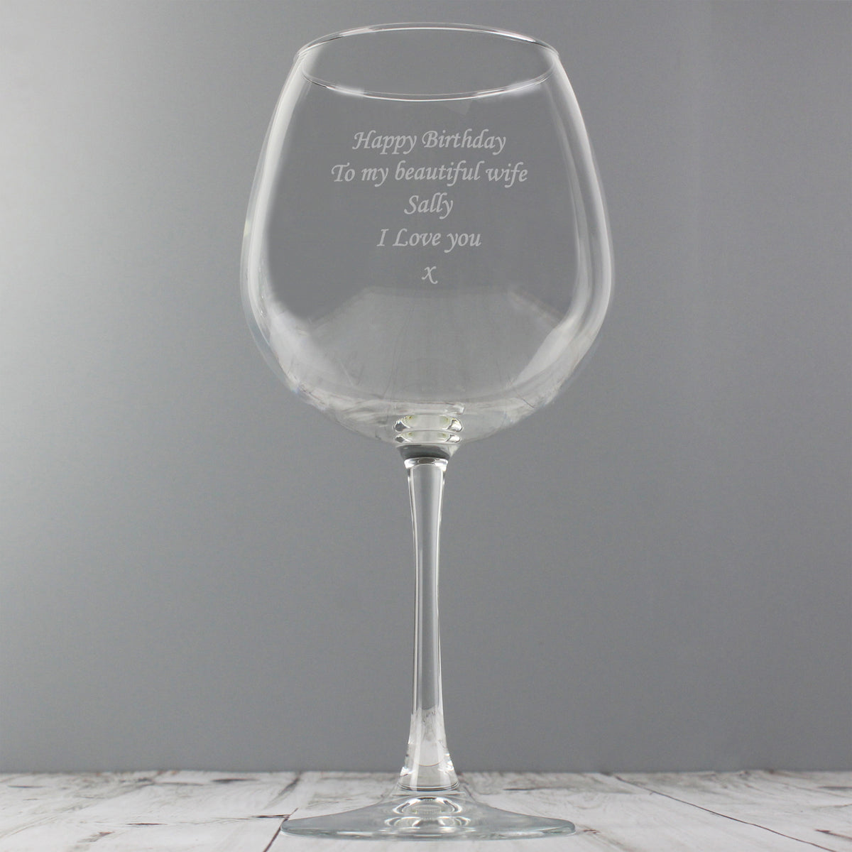 Personalised Bottle of Wine Glass - image 8