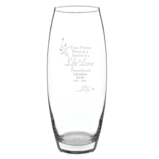 Personalised Life & Love Memorial Vase - image 2