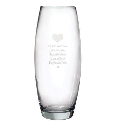 Personalised Heart Bullet Vase - image 2