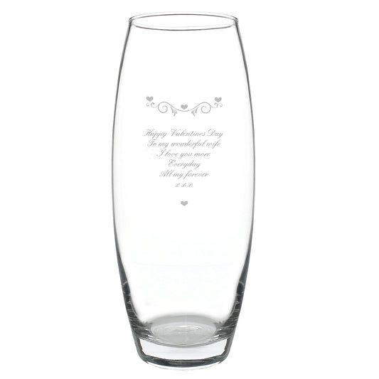 Personalised Hearts & Swirls Bullet Vase - image 2