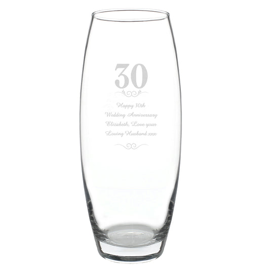 Personalised 30 Years Bullet Vase - image 2